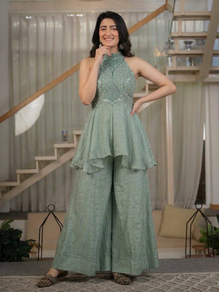 Editorial Verdant Minimalist Drape Couture